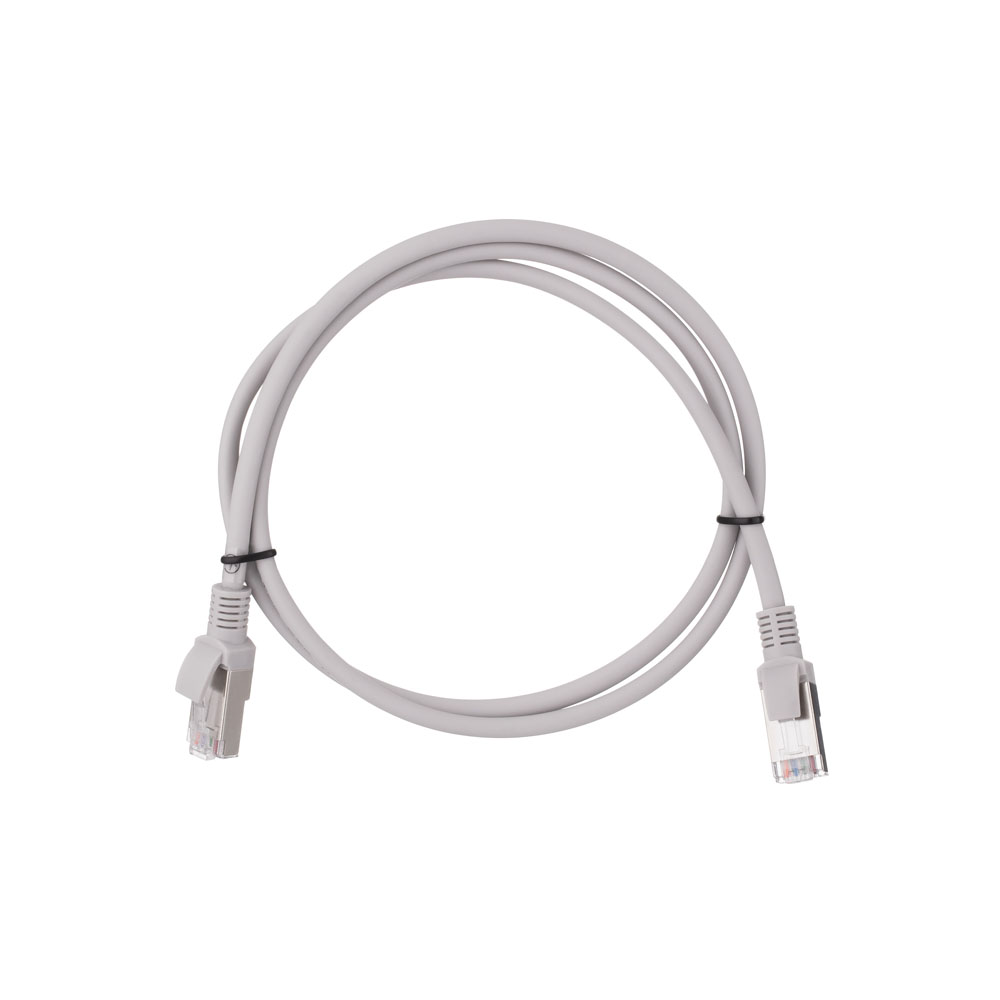 Патч-корд 2E САТ 5e, FTP, 1м, 26AWG, RJ45, 7/0.16, Cu, LSZH, серый