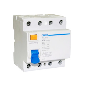 УЗО CHINT NL1-63 6kA 4P 30mA type AC 25A УЗО CHINT NL1-63 6kA 4P 30mA type AC 25A