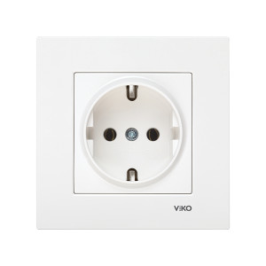 Розетка VIKO KARRE одинарная с заземлением 16А Розетка VIKO KARRE одинарная с заземлением 16А