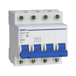 Автомат модульный CHINT DZ47-60 4P на 10А, 16А, 25А, 32А, 40А