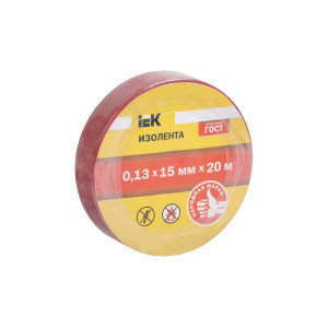 Изолента IEK 0,13х15 мм красный 20 метров Изолента IEK 0,13х15 мм красный 20 метров