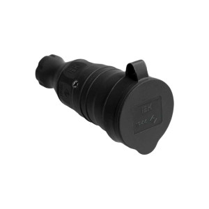 Розетка переносная РБп13-1-0м с защитной крышкой IP44 ОМЕГА IEK