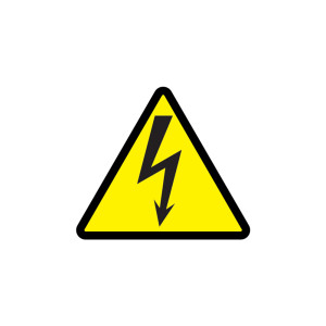 Самоклеящаяся этикетка IEK 100х100, символ Молния Самоклеящаяся этикетка IEK 100х100, символ Молния