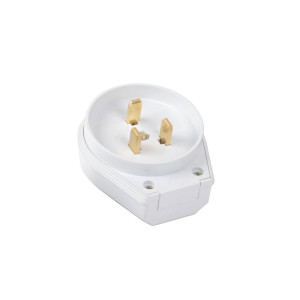 Вилка разборная для плиты IEK ВПпл10-01-Ст с заземляющим контактом 32А белая