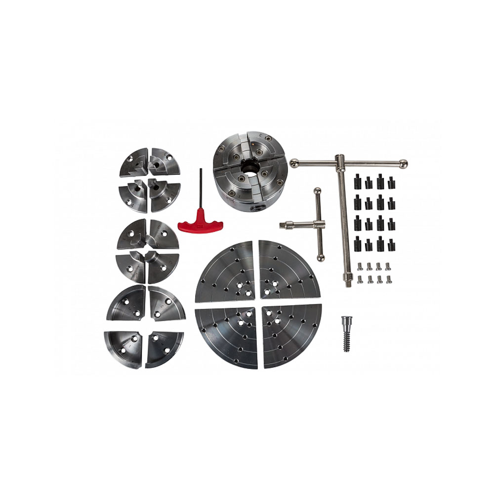 Патрон 4-х кулачковый токарный по дереву в наборе CK-4.5Z-S1 114 мм JET 59500109