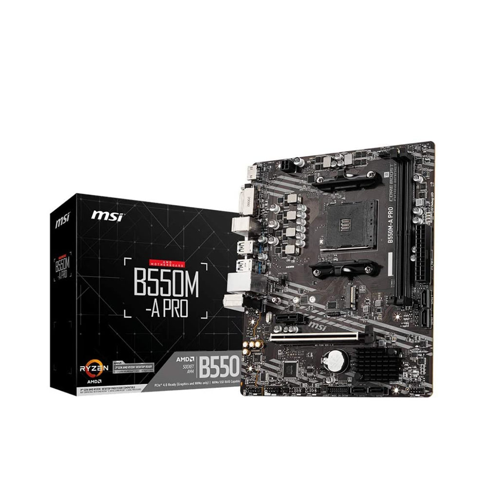 Материнcкая плата MSI B550M-A_PRO sAM4 B550 2xDDR4 HDMI-DVI mATX