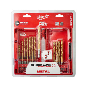 Набор свёрл по металлу Milwaukee HSS-G  RedHEX HSS-G TiN (19шт) Набор свёрл по металлу Milwaukee HSS-G  RedHEX HSS-G TiN (19шт)