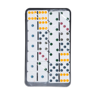 Домино цветное в железном боксе s168 Домино цветное в железном боксе s168