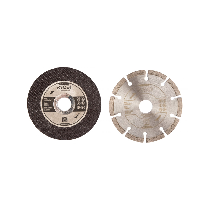 Ryobi RAK6AGD125 uchun 125x22.2 mm burchakli shlifovka disklar toʻplami