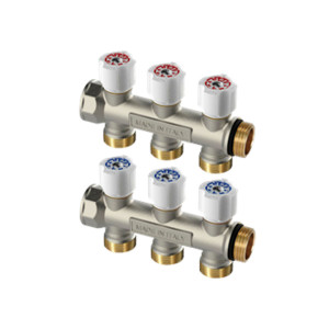 Коллектор EASY LOCK 1" из латуни 3/4"-2 вых. 506324nbr Коллектор EASY LOCK 1" из латуни 3/4"-2 вых. 506324nbr