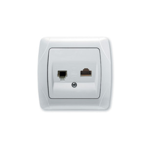 Розетка VIKO CARMEN сетевая комбинированная (компьютер + телефон Cat3+Cat5) Розетка VIKO CARMEN сетевая комбинированная (компьютер + телефон Cat3+Cat5)