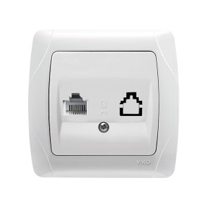 Розетка VIKO CARMEN сетевая (компьютерная для INTERNET) одинарная Розетка VIKO CARMEN сетевая (компьютерная для INTERNET) одинарная