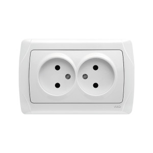 Розетка VIKO CARMEN двойная без заземления 16A Розетка VIKO CARMEN двойная без заземления 16A