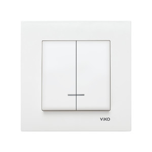 Выключатель VIKO KARRE с индикатором двойной 