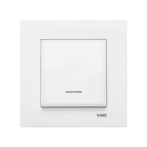 Выключатель VIKO KARRE с индикатором одинарный  