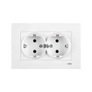 Розетка двойная с заземлением VIKO KARRE 16A Розетка двойная с заземлением VIKO KARRE 16A