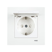 Розетка с защитной крышкой VIKO KARRE одинарная 16А Розетка с защитной крышкой VIKO KARRE одинарная 16А