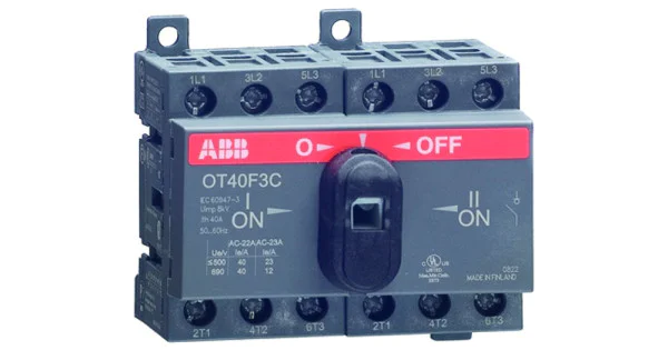 Купить Выключатель-разъединитель реверсивный ABB OT40F3С 3Р 40А с ...