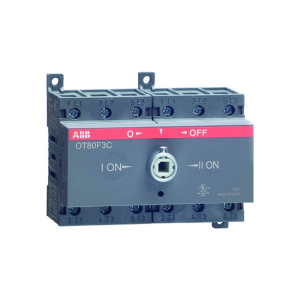 Выключатель-разъединитель реверсивный ABB OT63F3C 3P 63А, без ручки управления Выключатель-разъединитель реверсивный ABB OT63F3C 3P 63А, без ручки управления