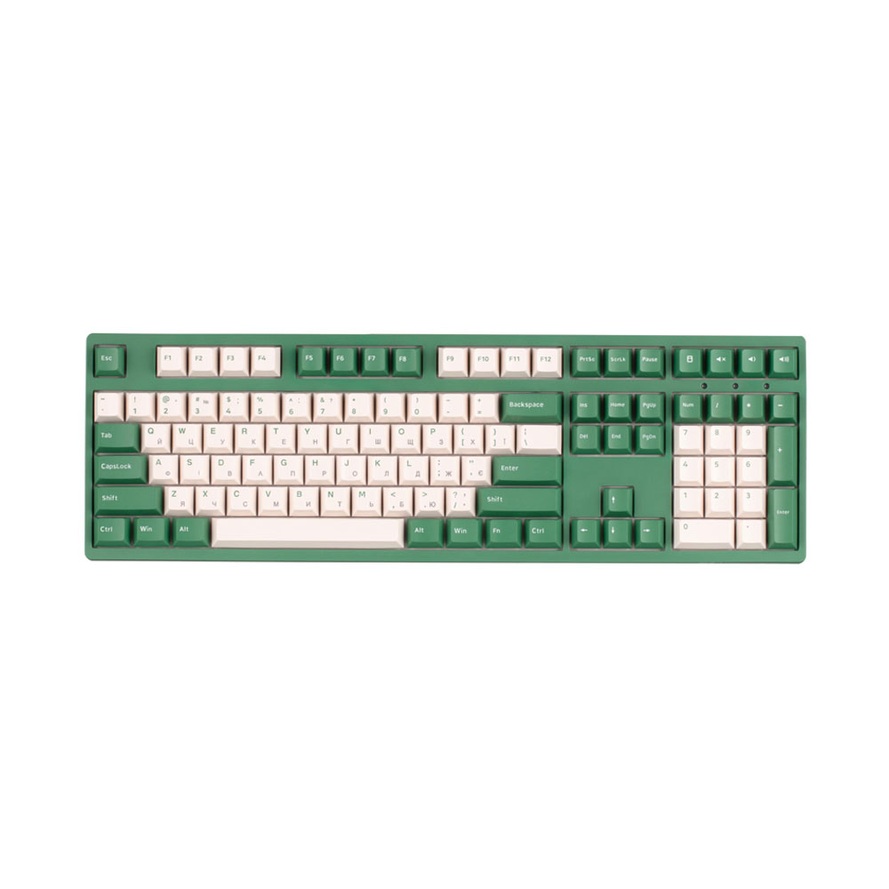 Клавиатура Akko 3108 DS Matcha Red Bean 108Key, CS Orange V2, USB-A, EN/UKR, No Led, Зелений