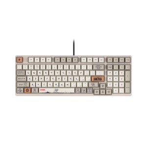 Клавиатура Akko 3098S One Piece Calligraphy 98Key, CS Jelly White, USB-A, Hot-swappable, EN/UKR, RGB, Серый