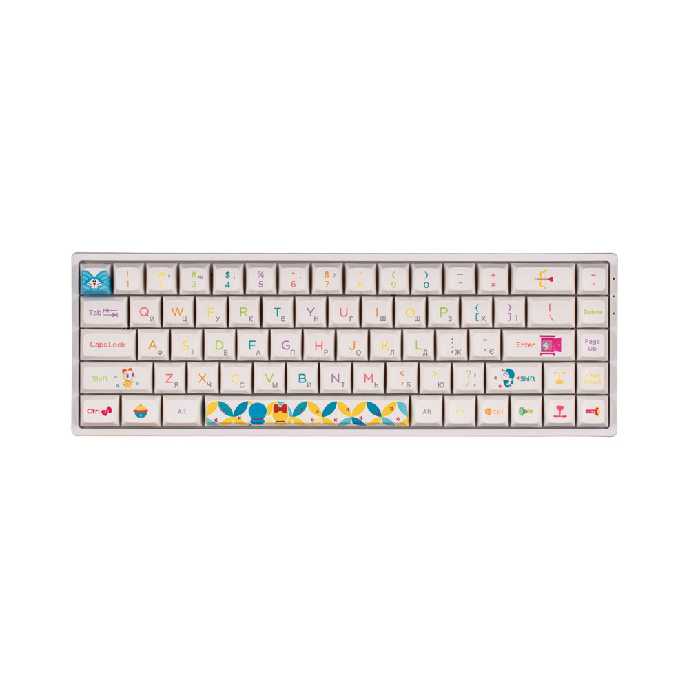 Клавиатура Akko 3068B Doraemon Rainbow CS Jelly Pink RGB