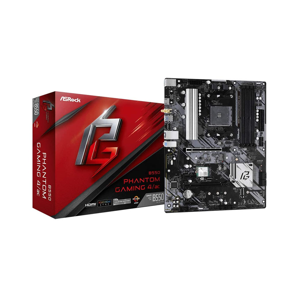 Материнская плата ASRock B550 PHANTOM GAMING 4 sAM4 B550 4xDDR4 HDMI M.2 ATX