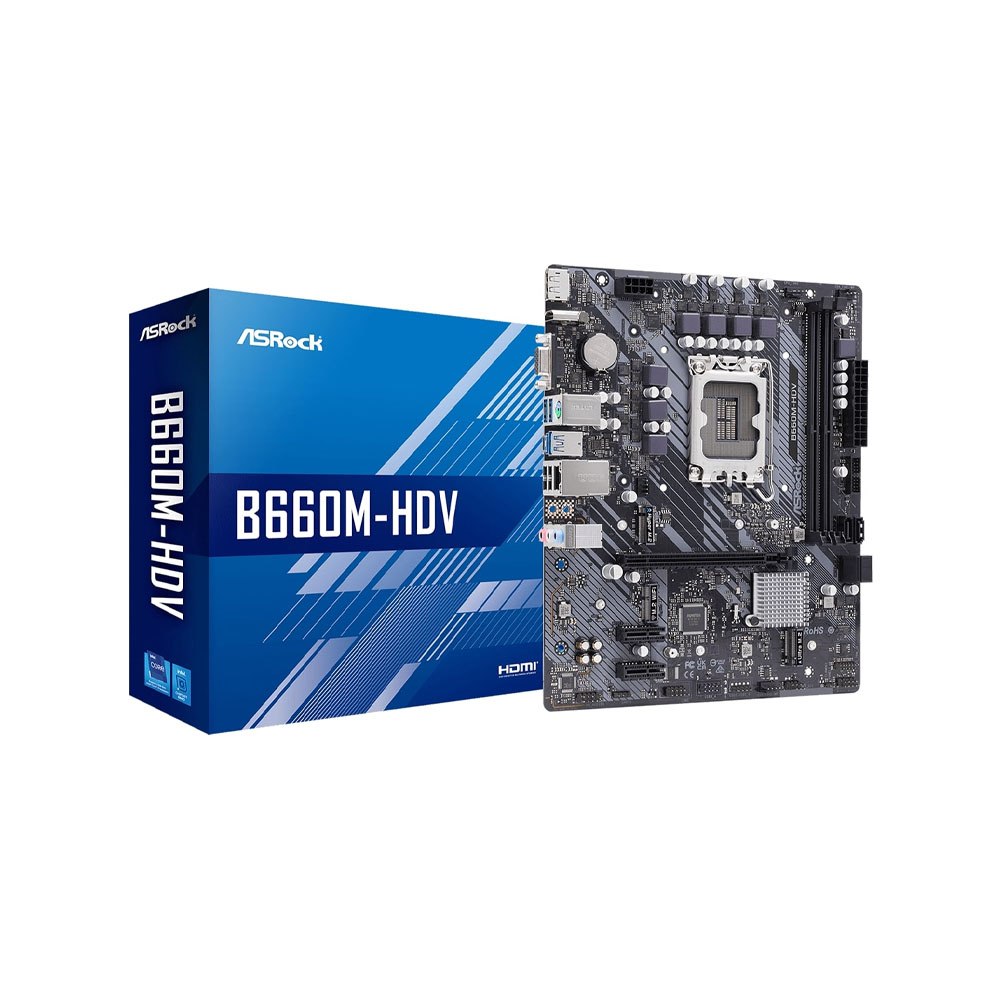 Материнская плата ASRock B660M-HDV s1700 B660 2xDDR4 HDMA VGA mATX