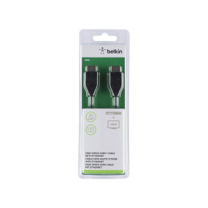 Кабель Belkin HDMI (AM/AM) High Speed Ethernet 2m, черный
