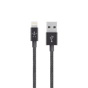 Кабель Belkin MIXIT PREMIUM METALLIC Lightning to USB F8J144BT04-BLK, черный