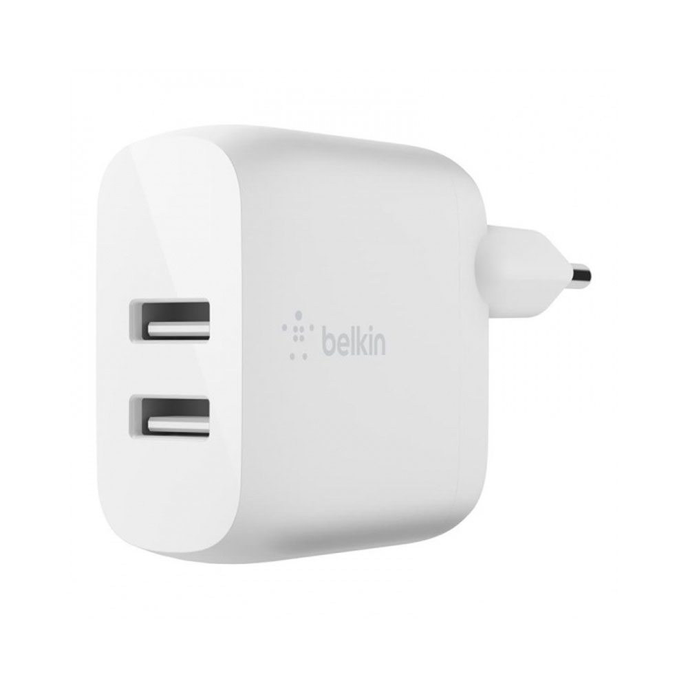 Зарядка Belkin 24W DUAL USB 2.4A, white