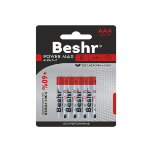 Батарейка BESHR POWER MAX ALKALINE 4B AAA LR03 1.5V