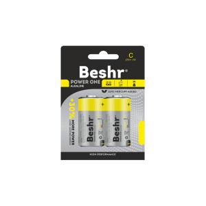 Батарейка BESHR POWER ONE ALKALINE  2B C LR14 1.5V