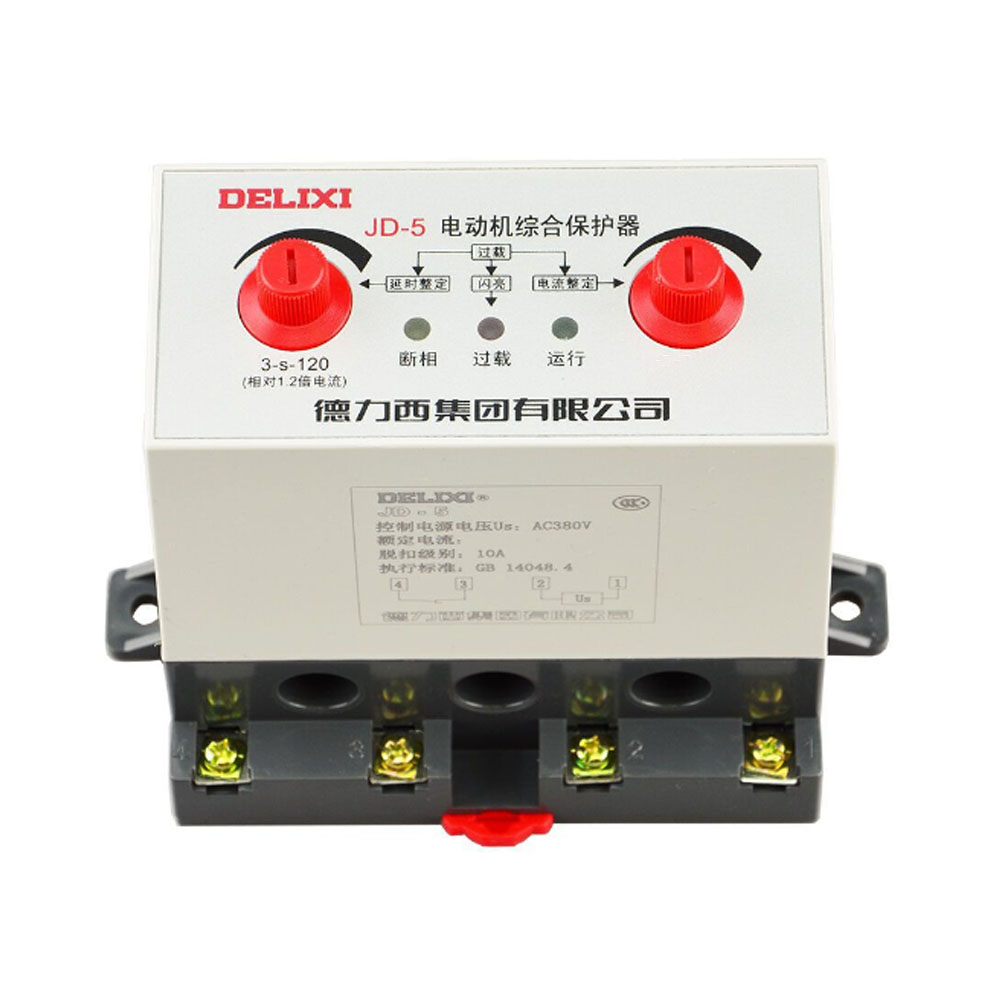 Контроль фаз DELIXI JD-5 1-100A AC380V 1 NO 1 NC contact