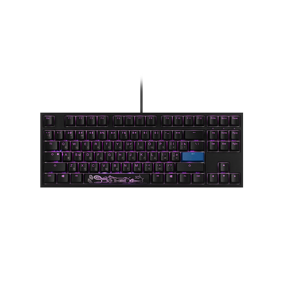 Механическая клавиатура Ducky One 2 TKL (RGB LED, UA/RU) [Cherry Blue, Black-White]