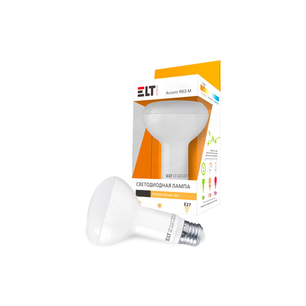 Светодиодная лампа LED Accent R63-M 8W E27 6000К ELT
