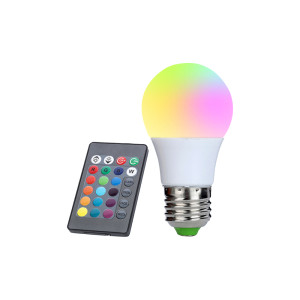Светодиодная лампа LX-10, 3w RGB E27,220В LEXPLUS (блистер с пультом) ELT