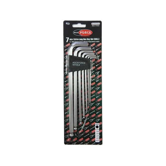 Набор имбусовых ключей ROCKFORCE RF-5072XLB, 7 предм. Набор имбусовых ключей ROCKFORCE RF-5072XLB, 7 предм.