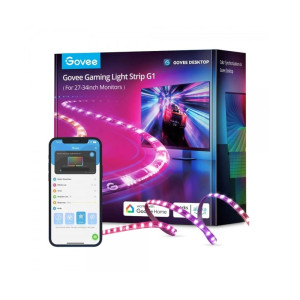 Набор адаптивной подсветки Govee H6609 Gaming Light Strip G1 27-34', RGB, Черный Набор адаптивной подсветки Govee H6609 Gaming Light Strip G1 27-34', RGB, Черный