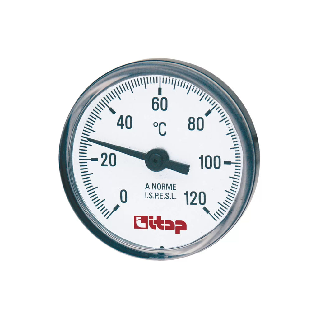 Термометр осевое(заднее) подключение ITAP 0-120гр.63мм 1/2''