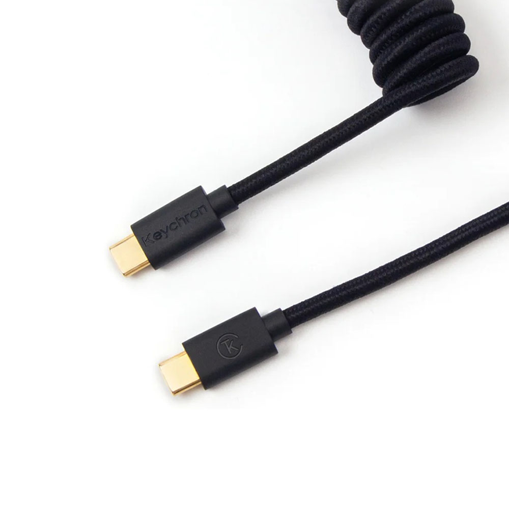 Кабель Keychron Type-A/Type-C, Coiled, Cable, Black