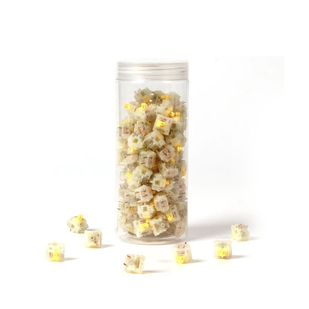 Набор механических переключателей Keychron Gateron Cap, V2 Milky Yellow, 110 pcs