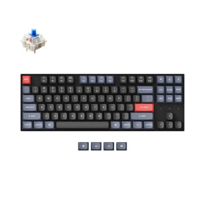 Клавиатура Keychron K8 87Key, Gateron G Pro Blue, Hot-Swap, BT/USB-A, EN/UKR, White Led, Черный
