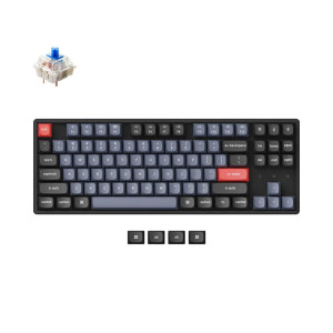 Клавиатура Keychron K8 87Key, Gateron G Pro Blue, Hot-Swap, Aluminum Frame, BT/USB-A, EN/UKR, RGB, Черный