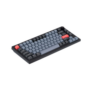 Клавиатура Keychron V1 84Key, Gateron G PRO Blue, USB-A, Hot-Swap, QMK, Knob, EN/UKR, RGB, Frosted Black