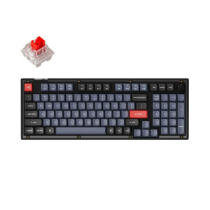 Клавиатура Keychron V5 100Key, K Pro Red, Hot-Swap, QMK, Knob, USB-A, EN/UKR, RGB, Frosted Black