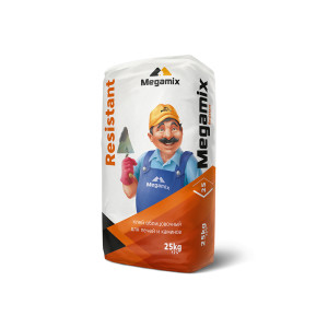 Клей облицовочный для печей и каминов Megamix RESISTANT Клей облицовочный для печей и каминов Megamix RESISTANT