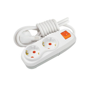 Удлинитель NILSON 2 гнезда с/з и кнопкой 2м Удлинитель NILSON 2 гнезда с/з и кнопкой 2м