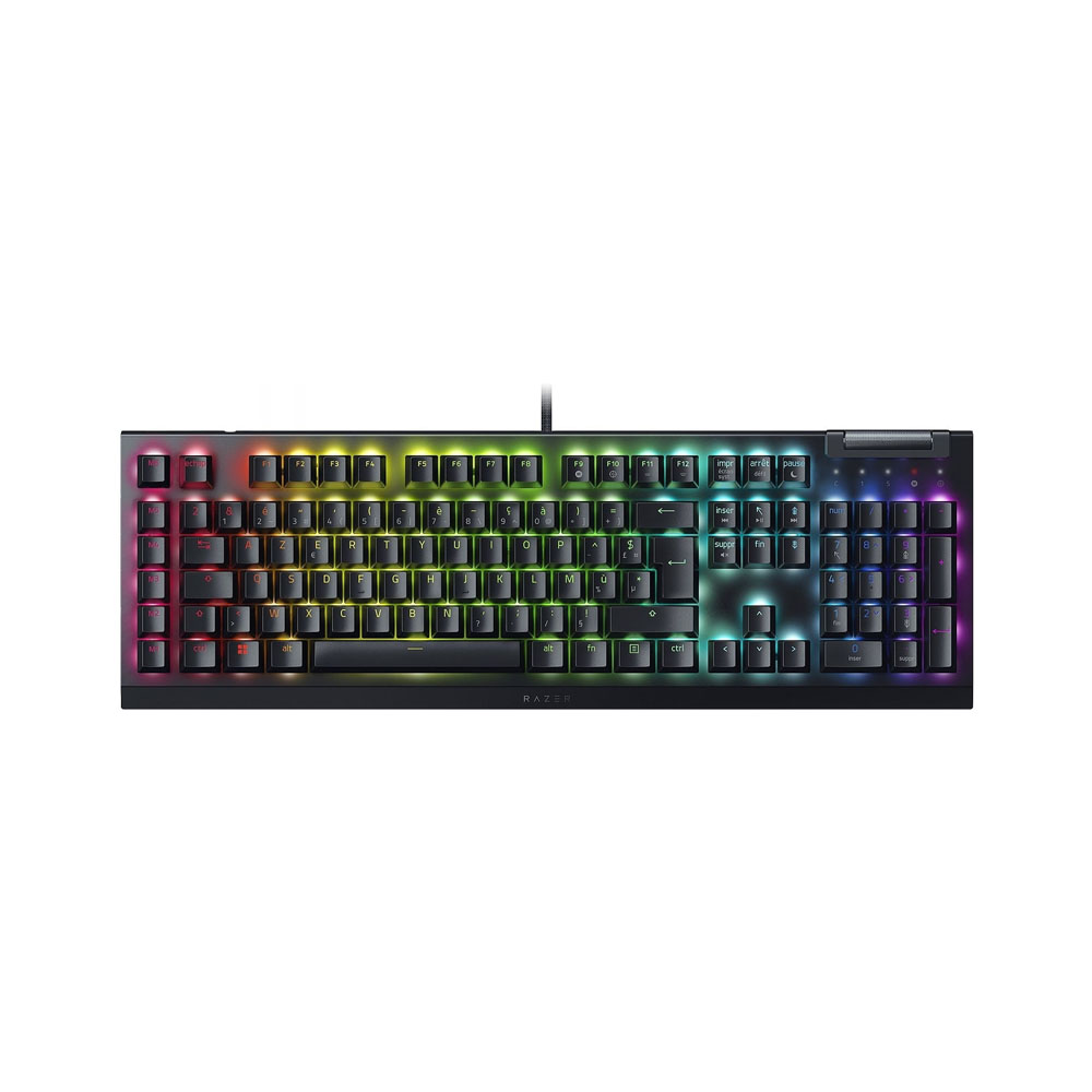 Клавиатура Razer BlackWidow V4 X, 110key, Yellow Switch, USB-A, EN/RU, RGB, чёрный