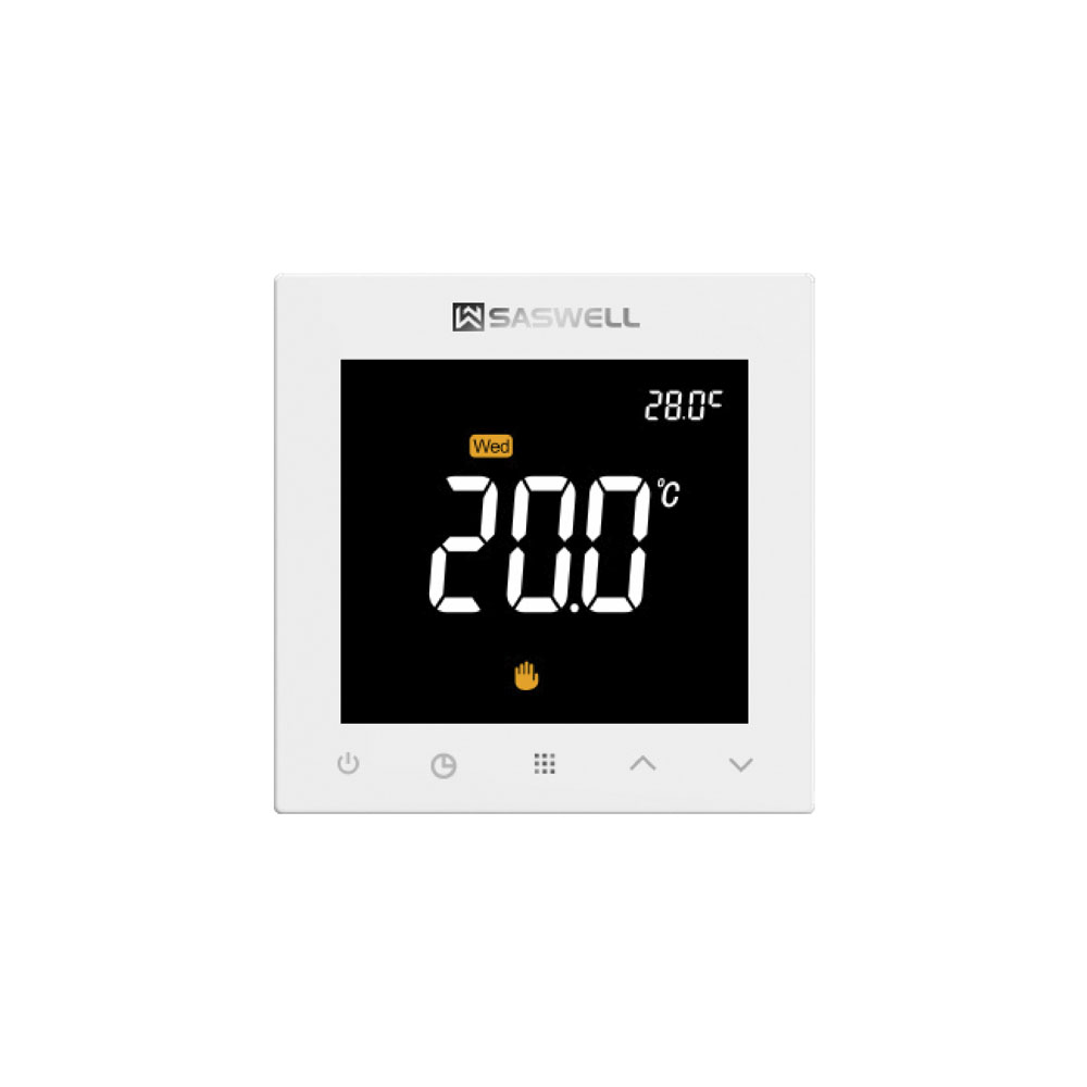 Термостат с ЖК экраном SASWELL SAS922WHL-7W-S-WIFI (белый)